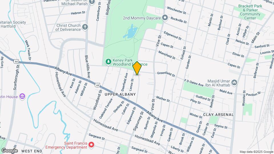 191 Edgewood St Map and Location Details
