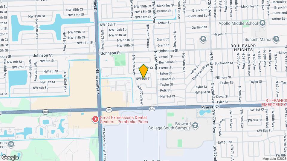7710 NW 5th St Map and Location Details