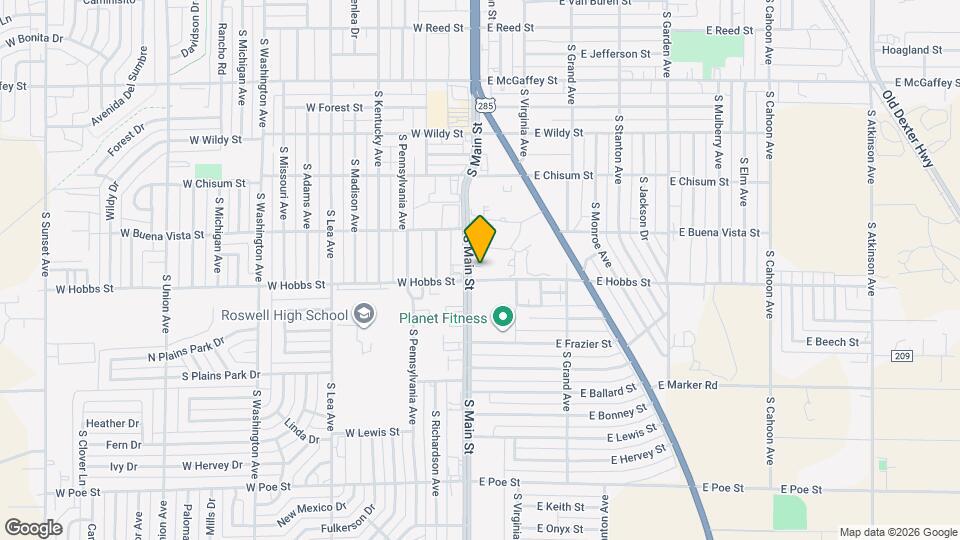 1623 S Main St Map and Location Details