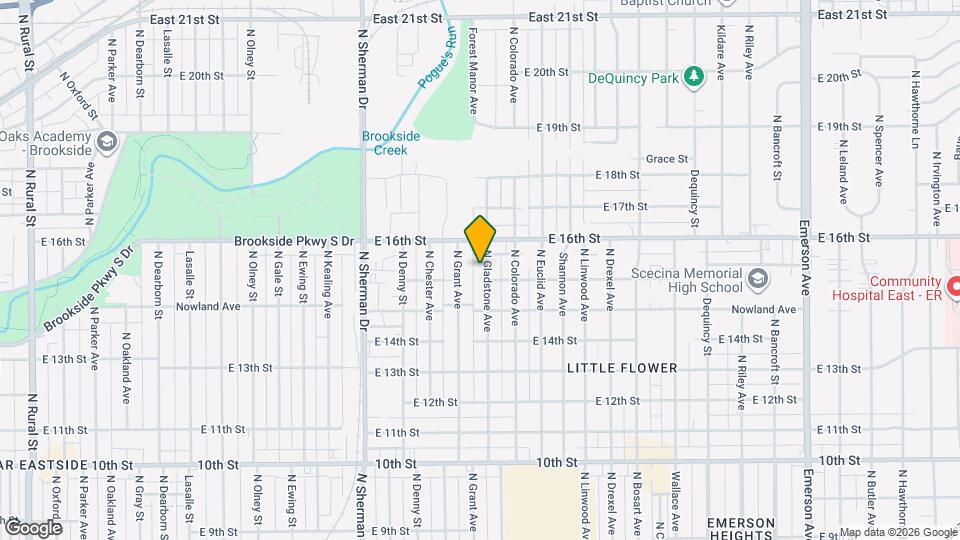 1510 N Gladstone Ave Map and Location Details