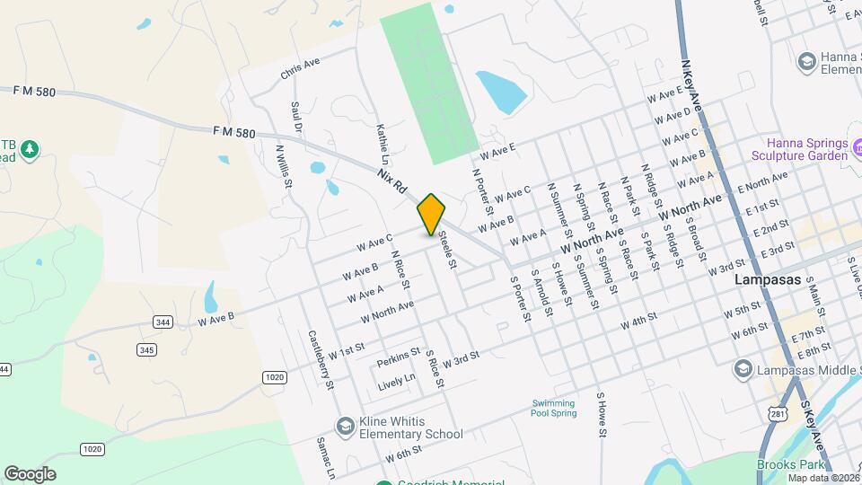 1205 W Ave B Map and Location Details