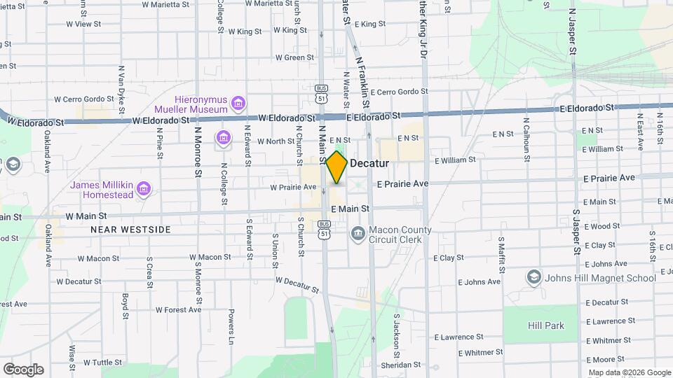 135 E Prairie Ave Map and Location Details