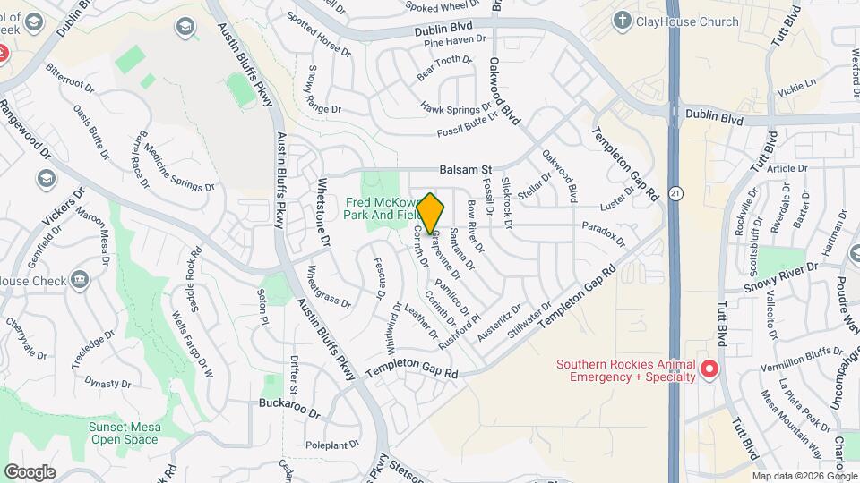 5960 Grapevine Dr Map and Location Details