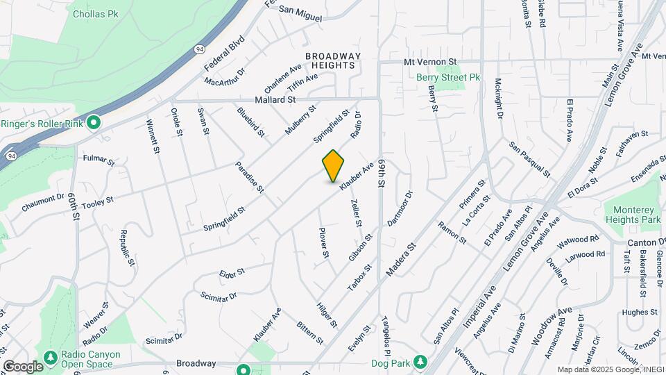1846 Klauber Ave Map and Location Details