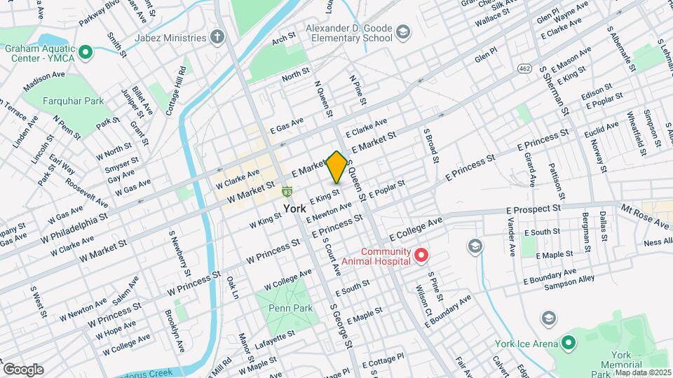 123 E King St Map and Location Details