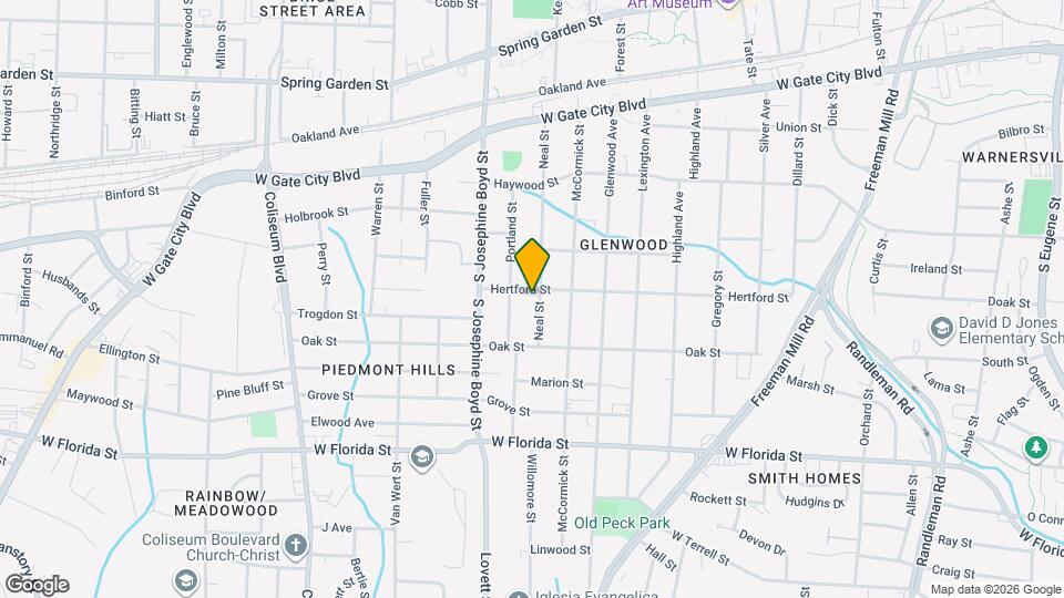 1102 Neal St Map and Location Details