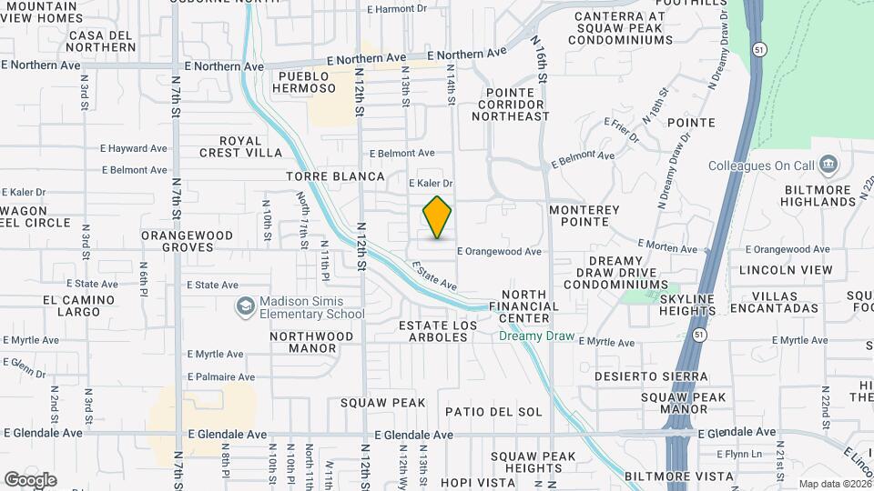 1325 E Vista Ave Map and Location Details