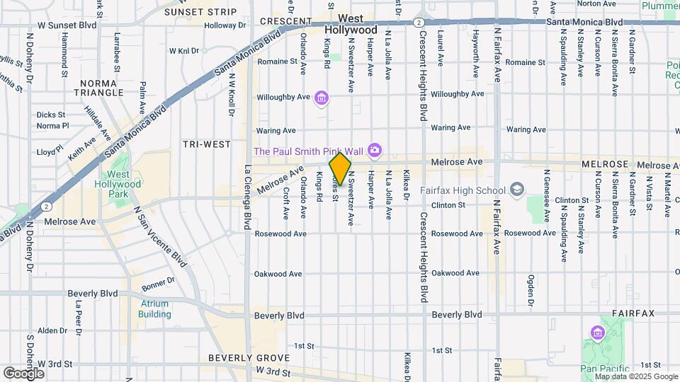 604 N Flores St Map and Location Details