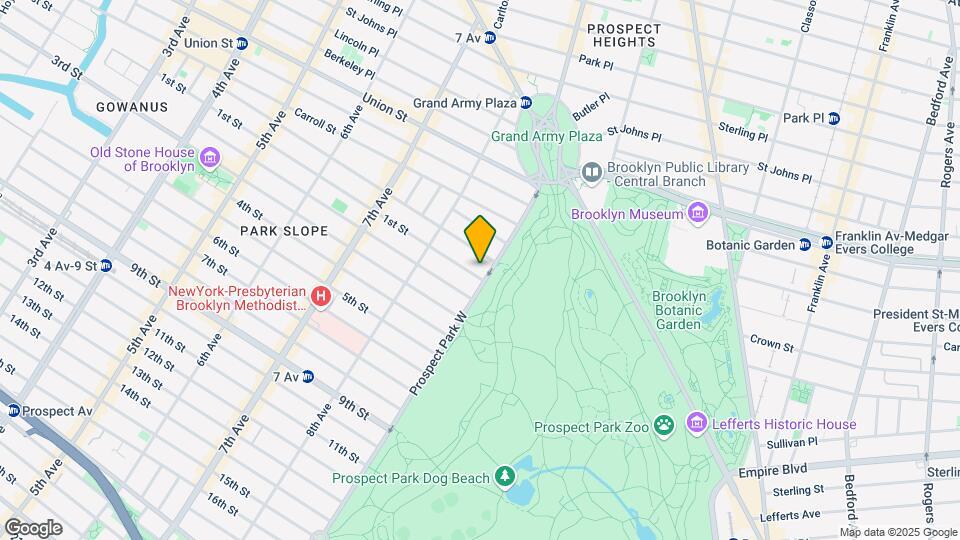 44 Prospect Park W Mapa y Detalles de la Ubicación