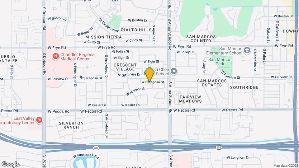 1161 W Saragosa St Map and Location Details
