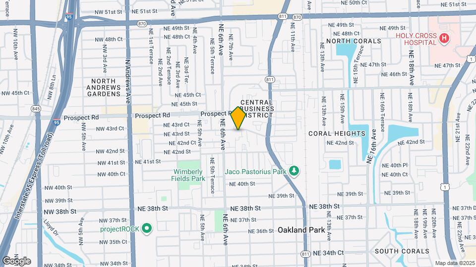 696 NE 43rd St Map and Location Details