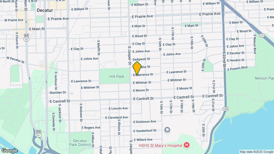 1253 E Lawrence St Map and Location Details