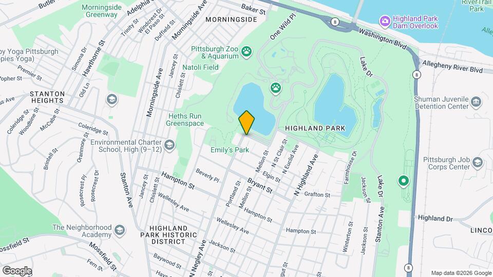 1422 N Negley Ave Map and Location Details