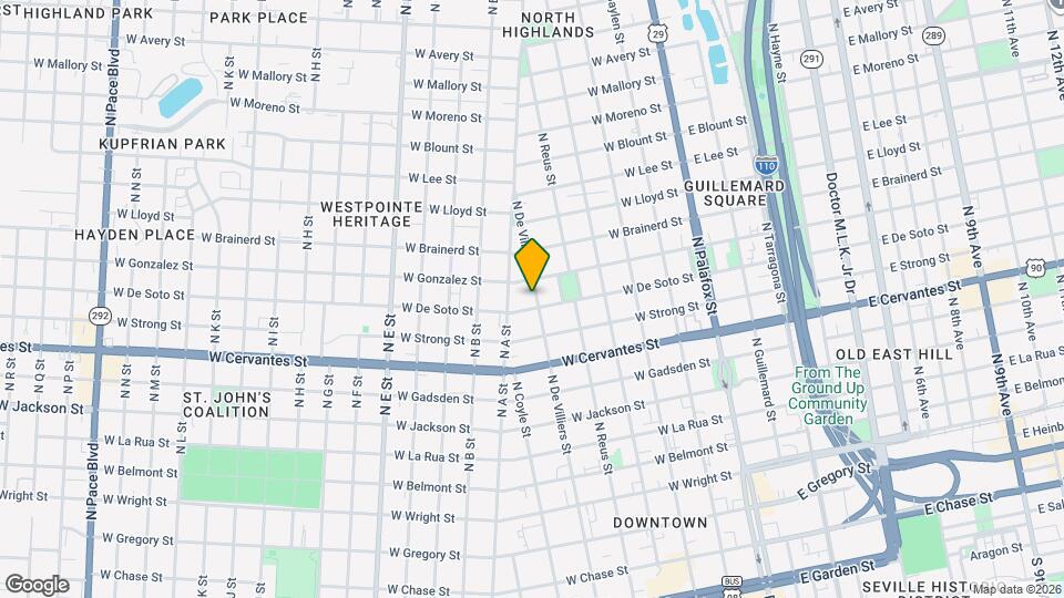 1005 N De Villiers St Mapa y Detalles de la Ubicación
