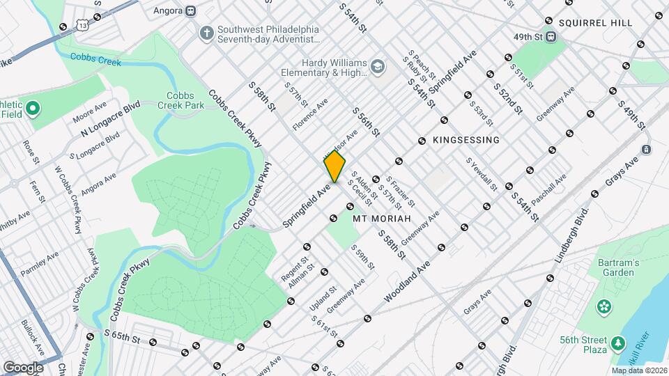 5804 Springfield Ave Map and Location Details