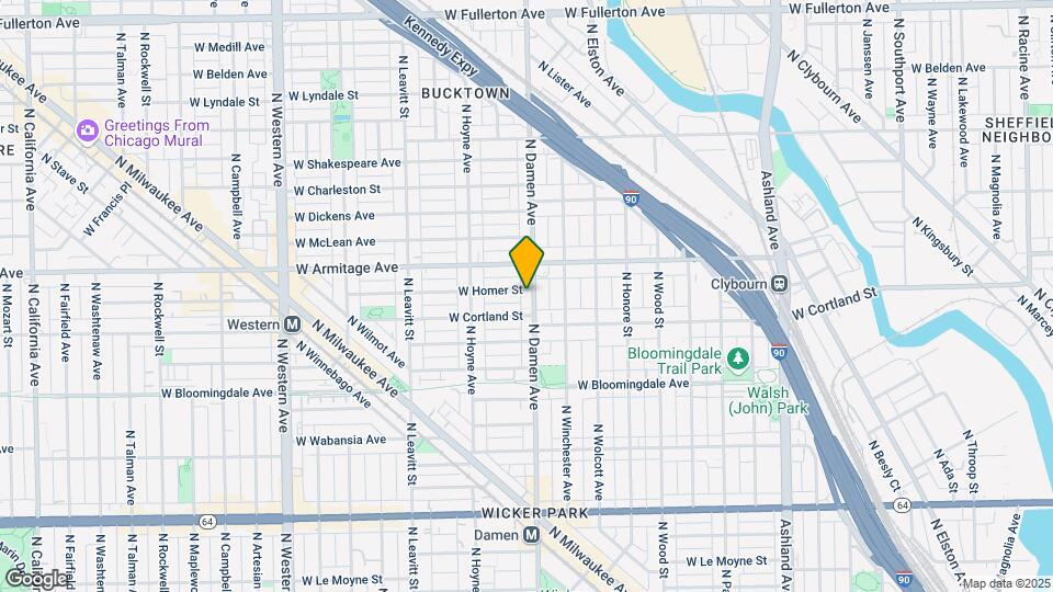 1930 N Damen Ave Mapa y Detalles de la Ubicación
