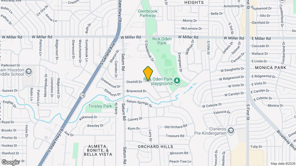 1202 Overhill Dr Map and Location Details