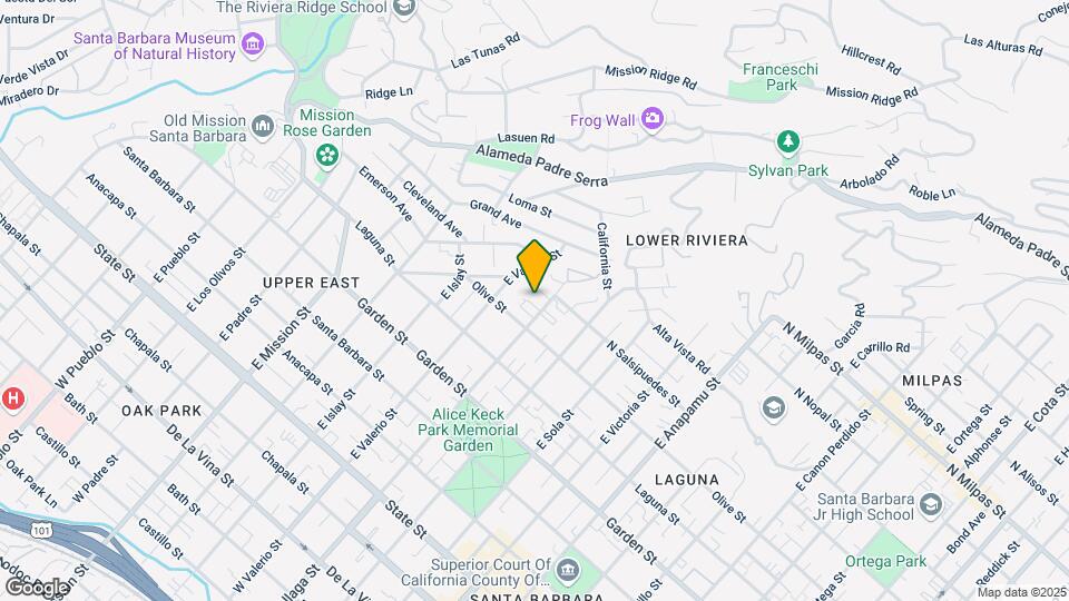 521 E Arrellaga St Map and Location Details