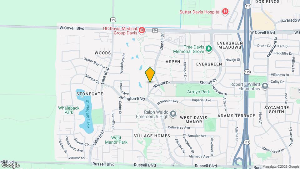 2323 Shasta Dr, Unit 3x2 Map and Location Details