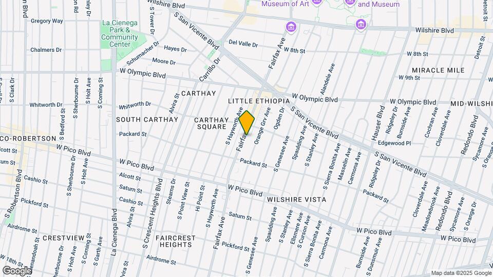 1130 S Fairfax Ave Mapa y Detalles de la Ubicación