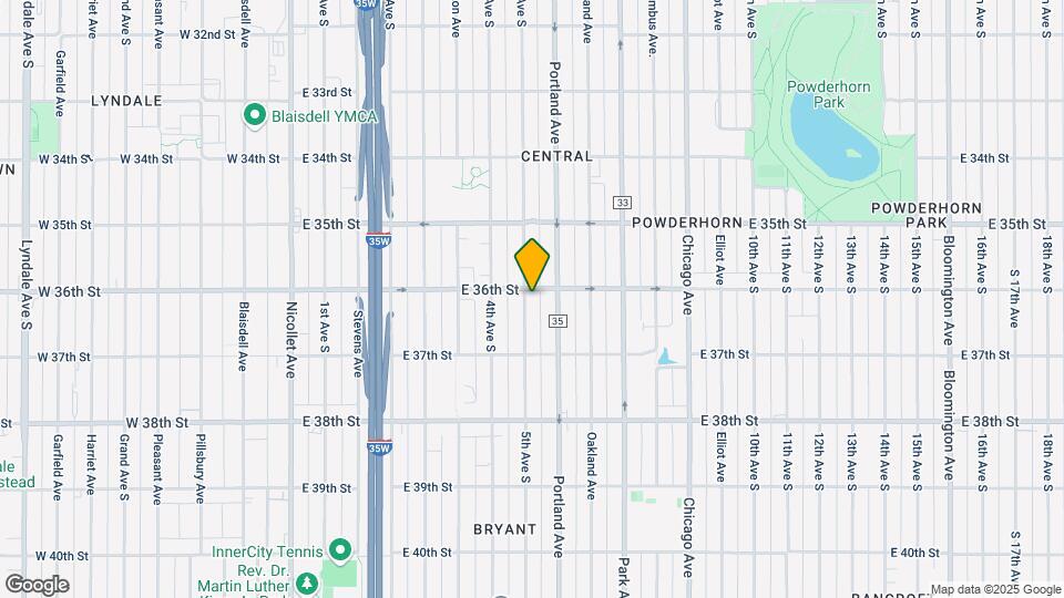 E 36th St Apartments Map and Location Details
