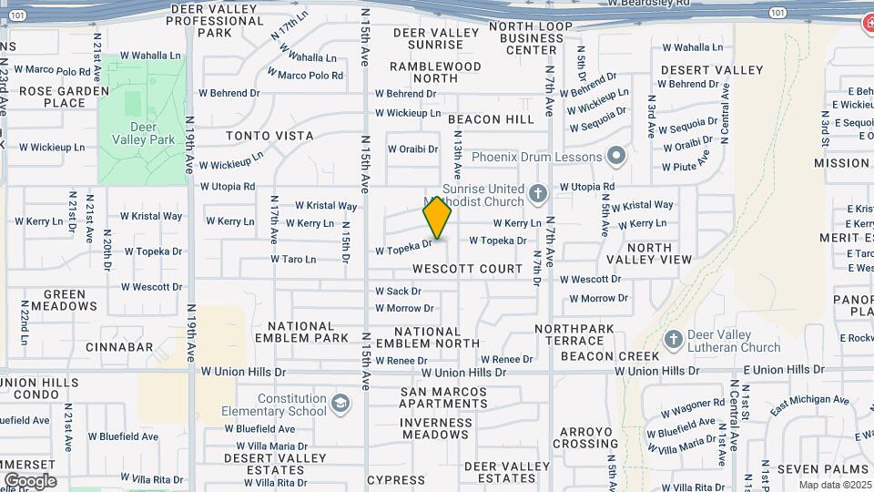 1319 W Topeka Dr Mapa y Detalles de la Ubicación