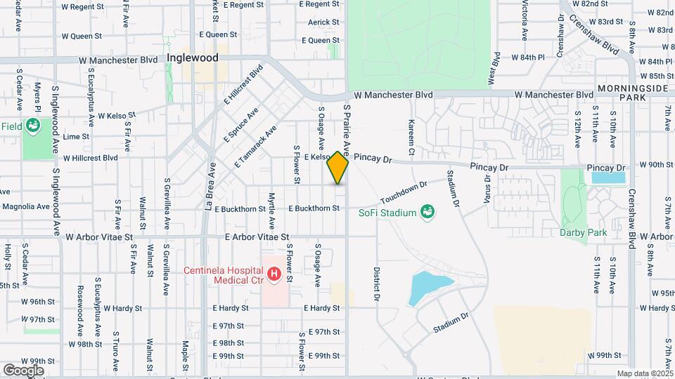 1224 E La Brea Dr Mapa y Detalles de la Ubicación