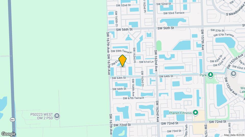 6243 SW 165th Ave Mapa y Detalles de la Ubicación