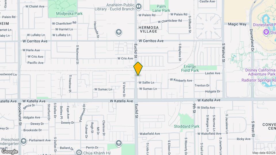 1661 S Inez Way Mapa y Detalles de la Ubicación