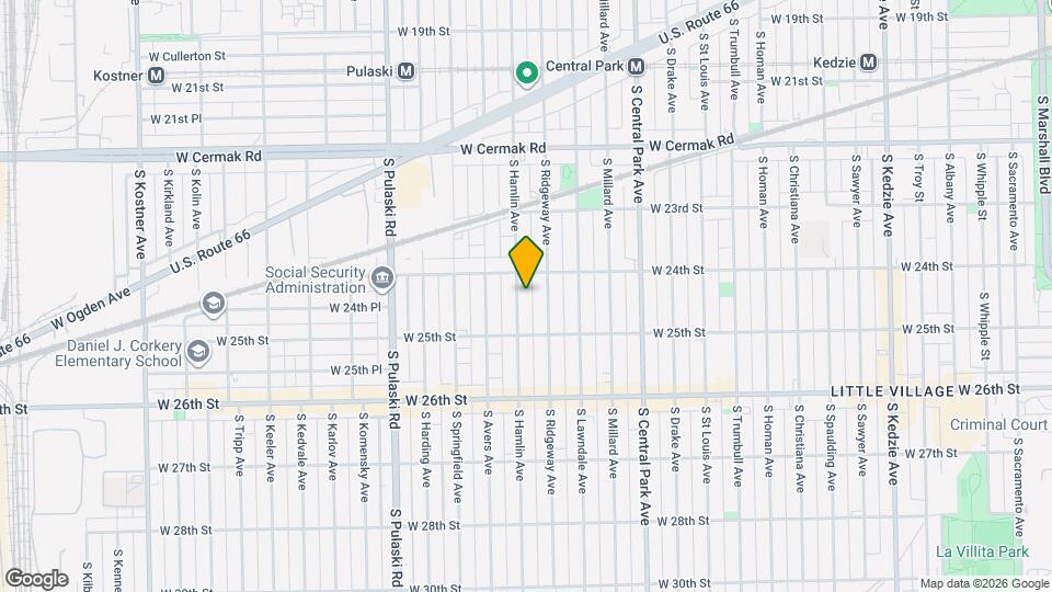 2423 S Hamlin Ave Map and Location Details