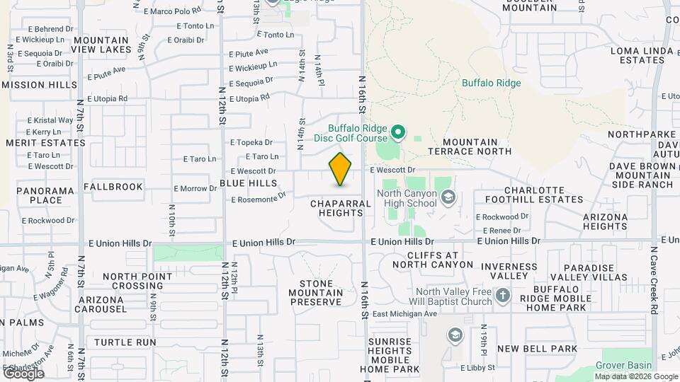 1464 E Rosemonte Dr Map and Location Details