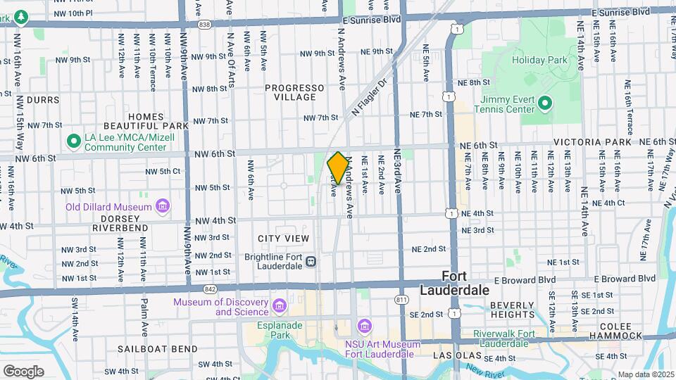 444 NW 1st Ave Map and Location Details