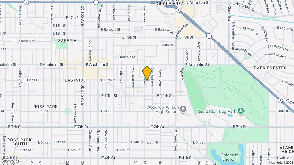 1080 Termino Ave, Unit Unit 2 Map and Location Details