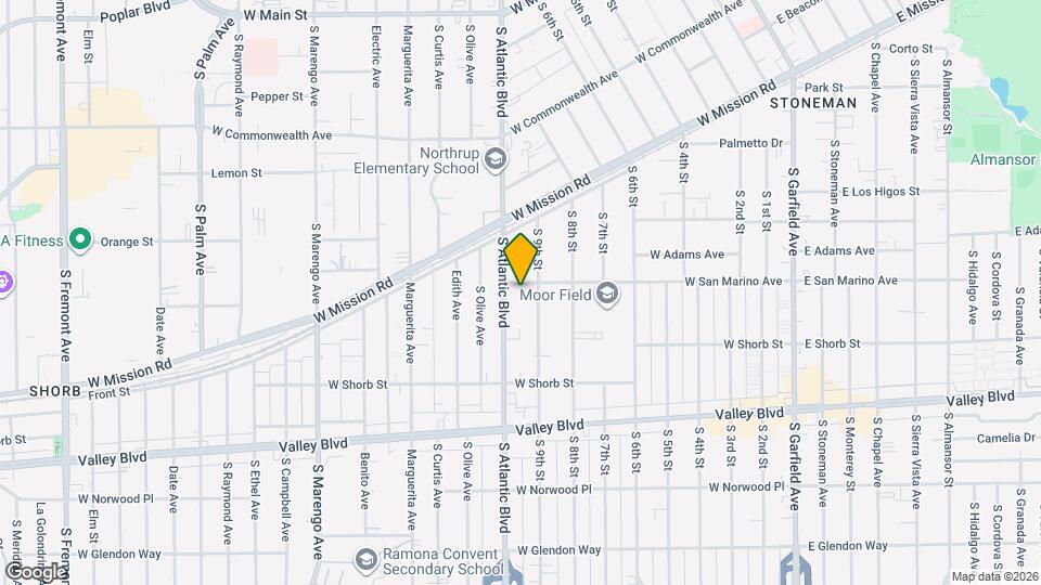 918 W San Marino Ave, Unit E Mapa y Detalles de la Ubicación