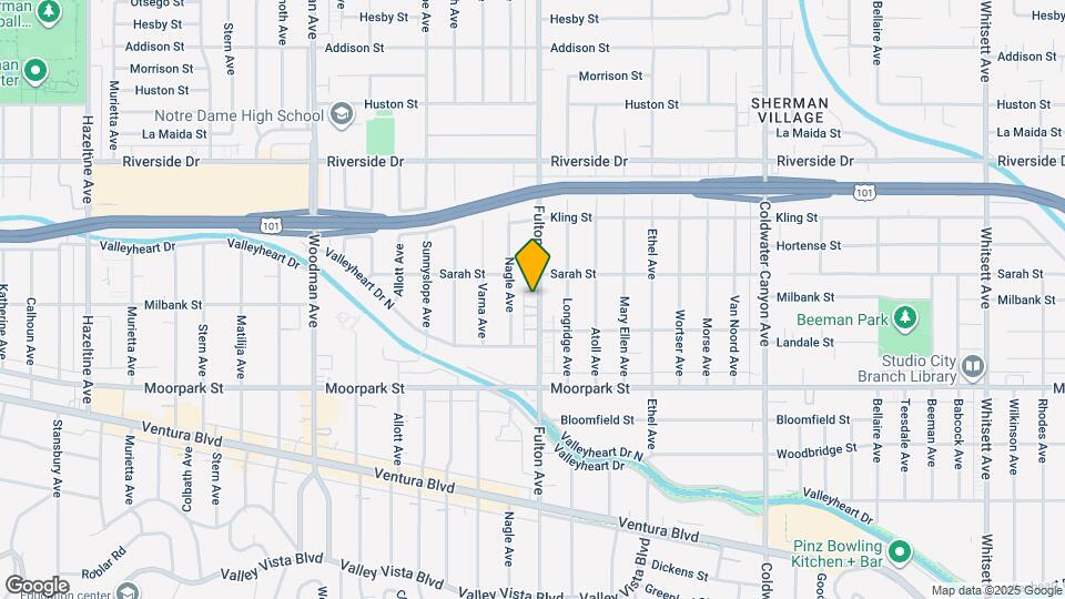 4545 Fulton Ave, Unit 4545 1 Map and Location Details