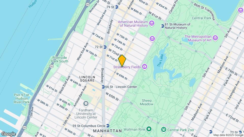 59 W 70th St Map and Location Details