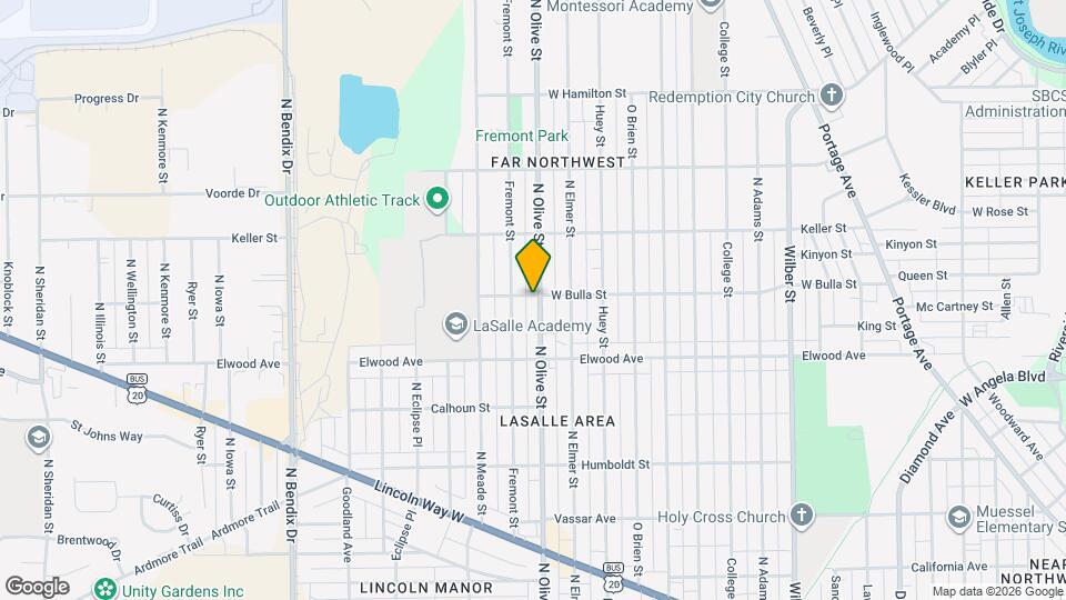 1525 N Olive St Map and Location Details