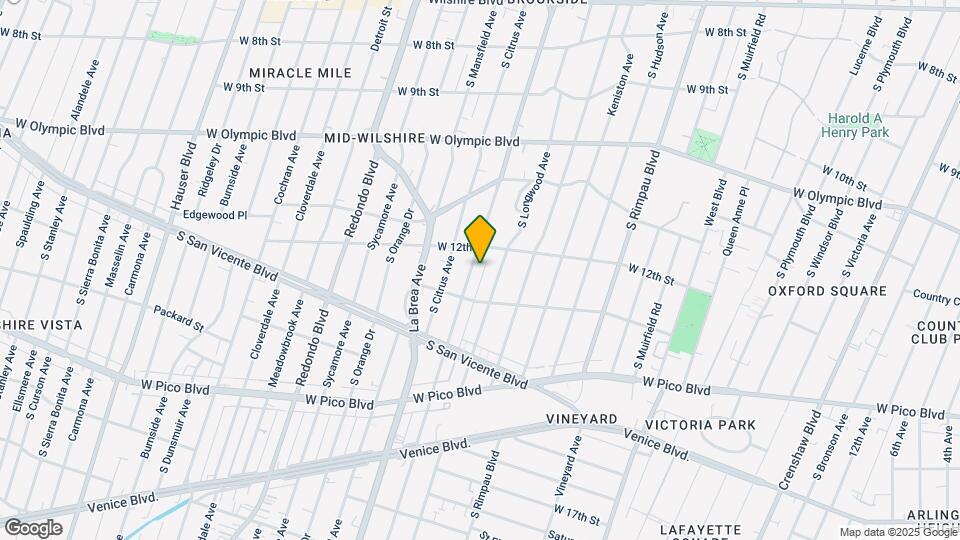 1220 S Highland Ave Map and Location Details
