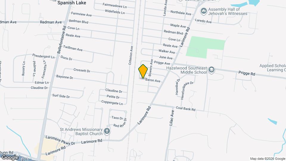 1218 Baron Ave Map and Location Details