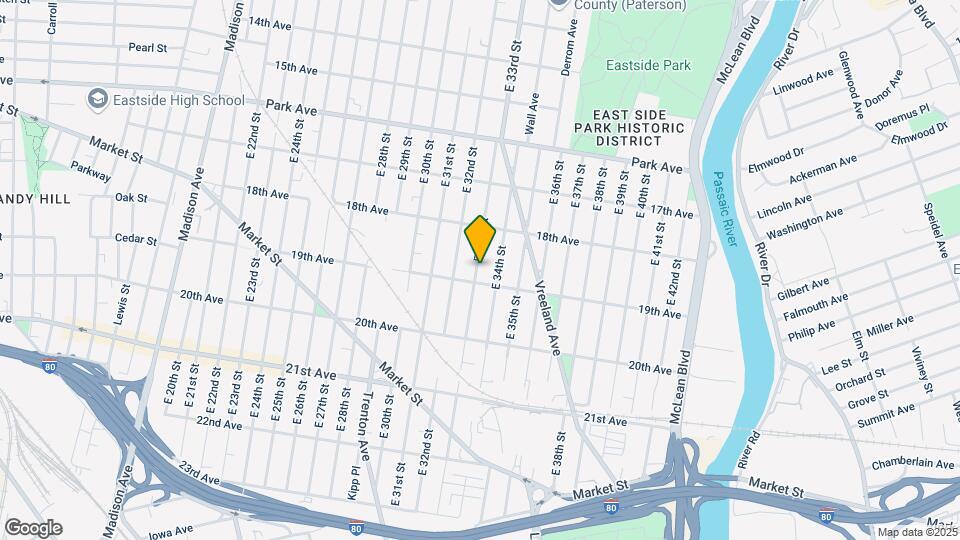 437 E 33rd St Map and Location Details