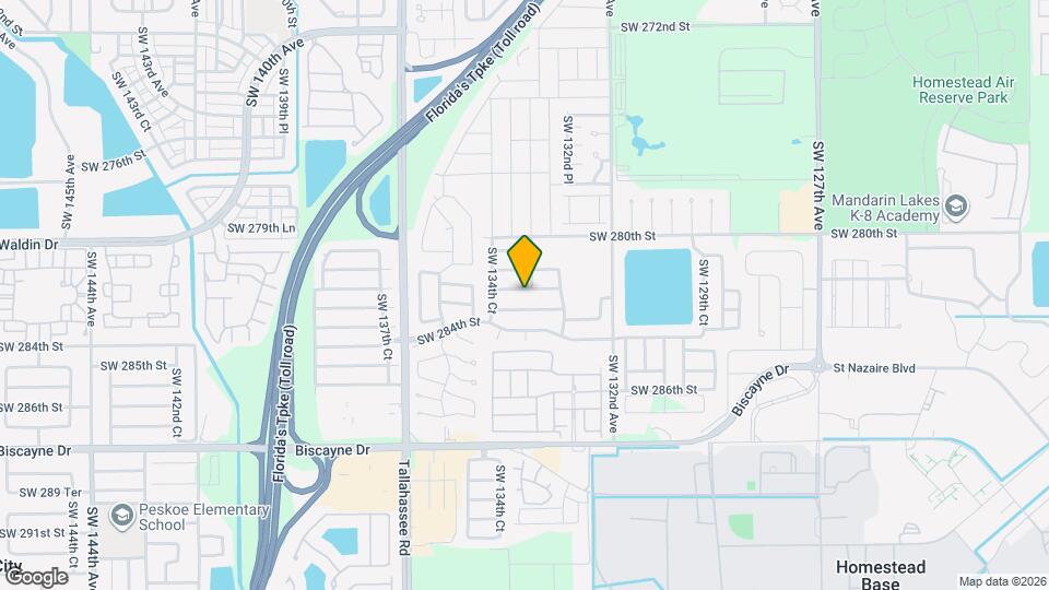 13362 SW 282nd St Mapa y Detalles de la Ubicación