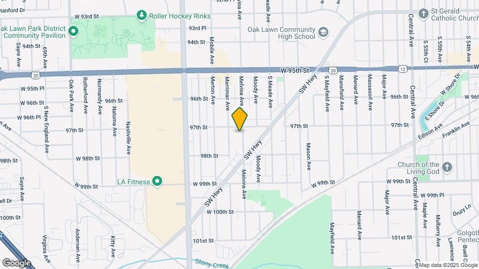 9708 Melvina Ave Map and Location Details