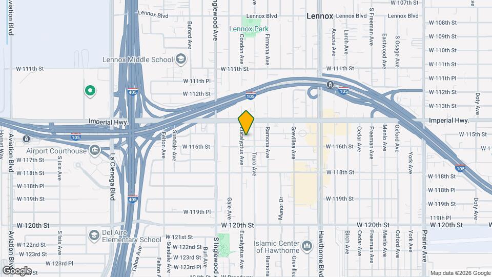 11516 Eucalyptus Ave Map and Location Details