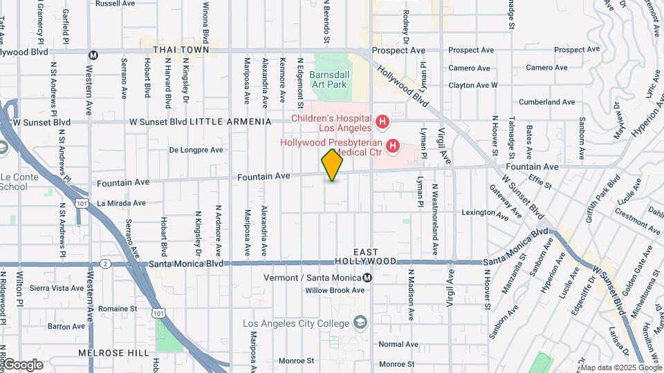 1240-1246 N Berendo St Mapa y Detalles de la Ubicación