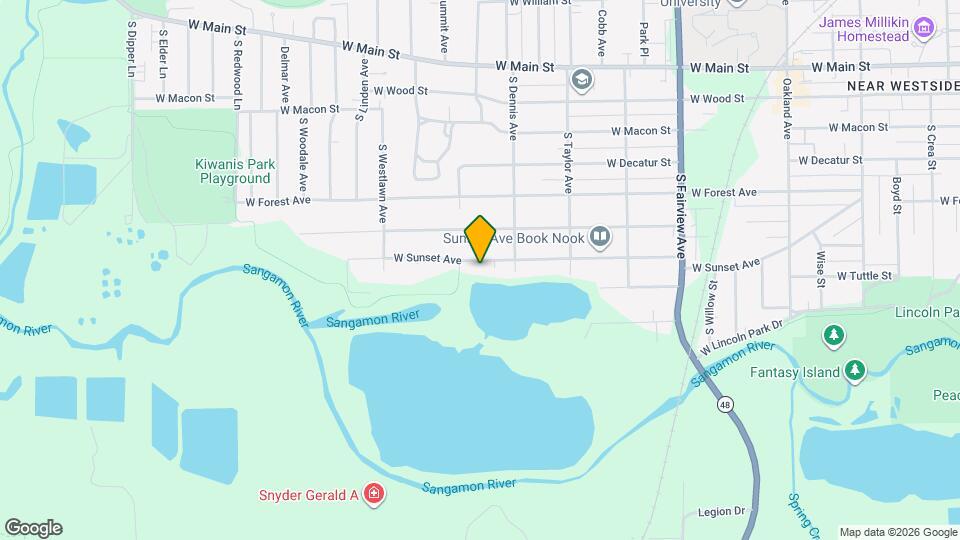 1665 W Sunset Ave Mapa y Detalles de la Ubicación