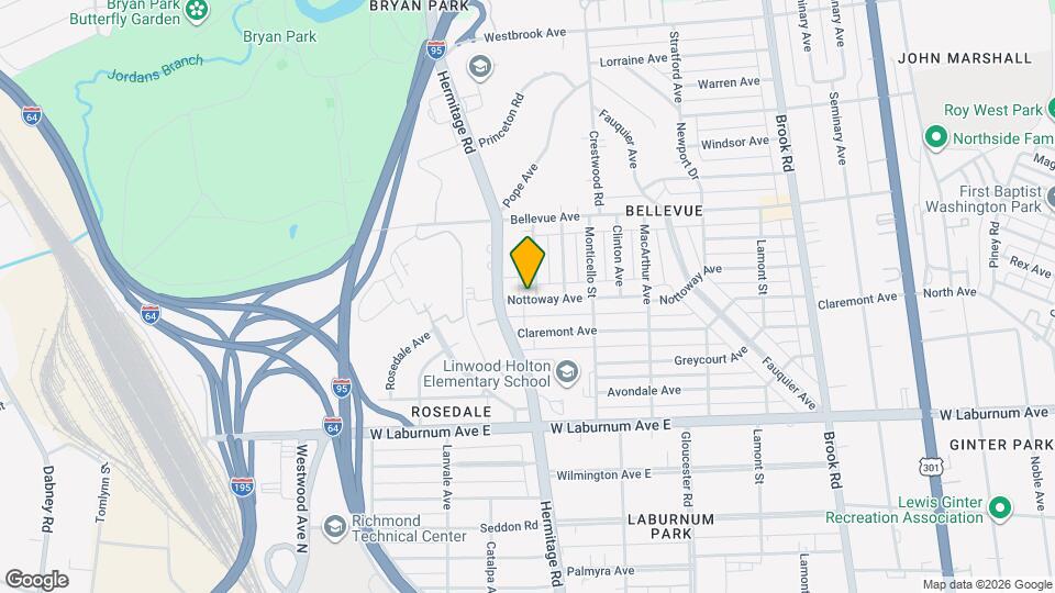 1628 Nottoway Ave, Unit B Mapa y Detalles de la Ubicación