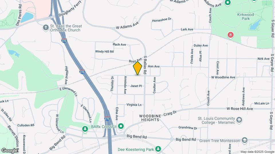 1722 W Woodbine Ave Map and Location Details