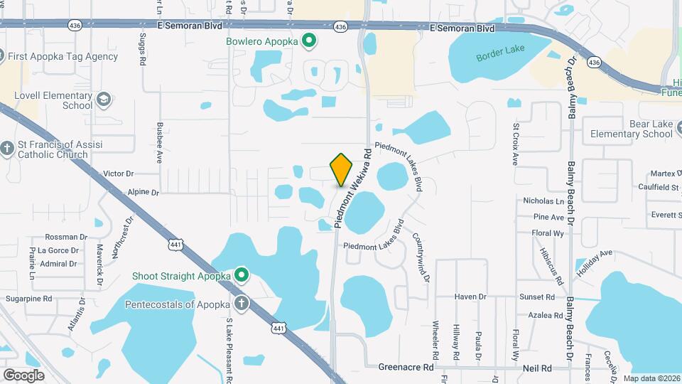 1061 Piedmont Oaks Dr Mapa y Detalles de la Ubicación