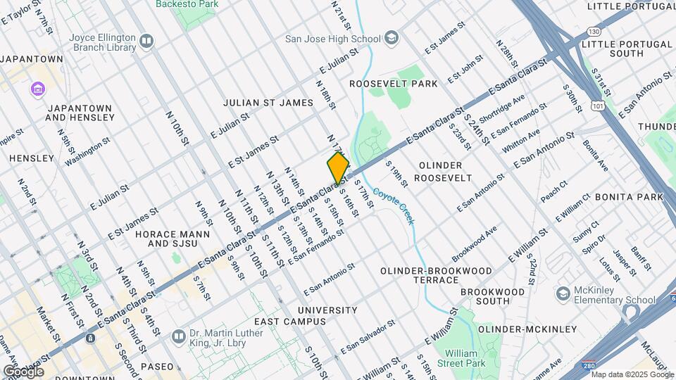 748 E Santa Clara St Mapa y Detalles de la Ubicación