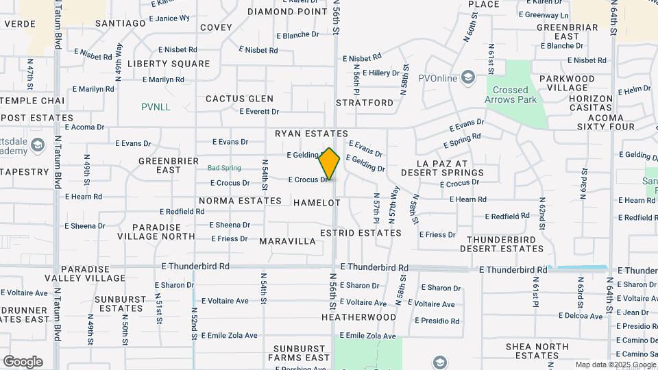 5541 E Crocus Dr Map and Location Details